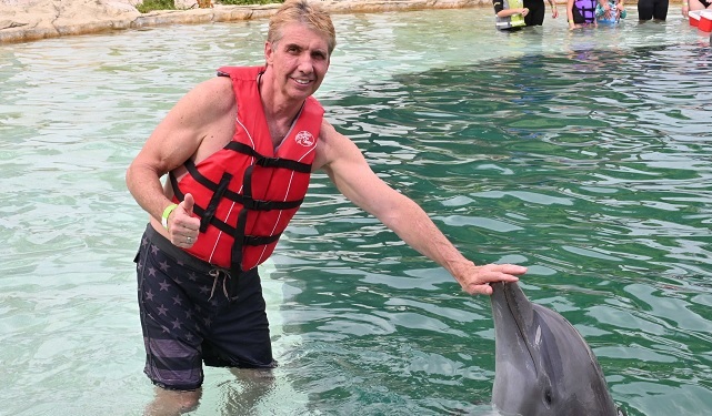 Miami Dolphin Swim Odyssey touch the dolphins